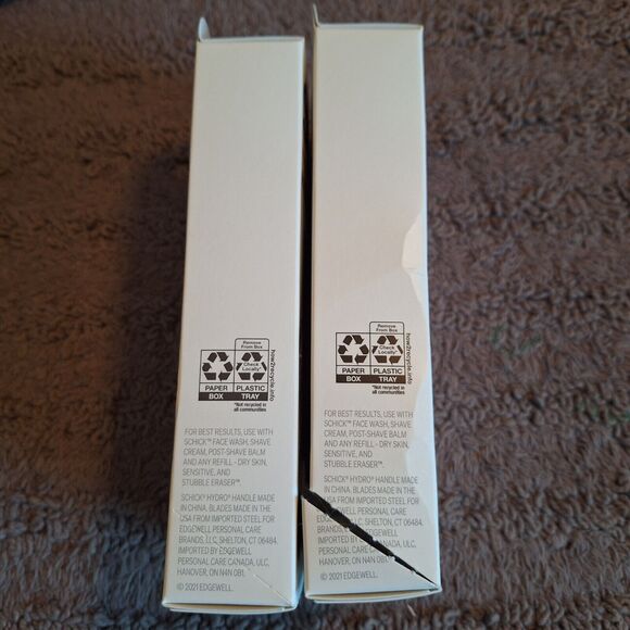2 Pc‎ Schick Hydro Skin Stubble Eraser 2 Razor Handle with 4 Razor Refill Blades - Picture 6 of 7